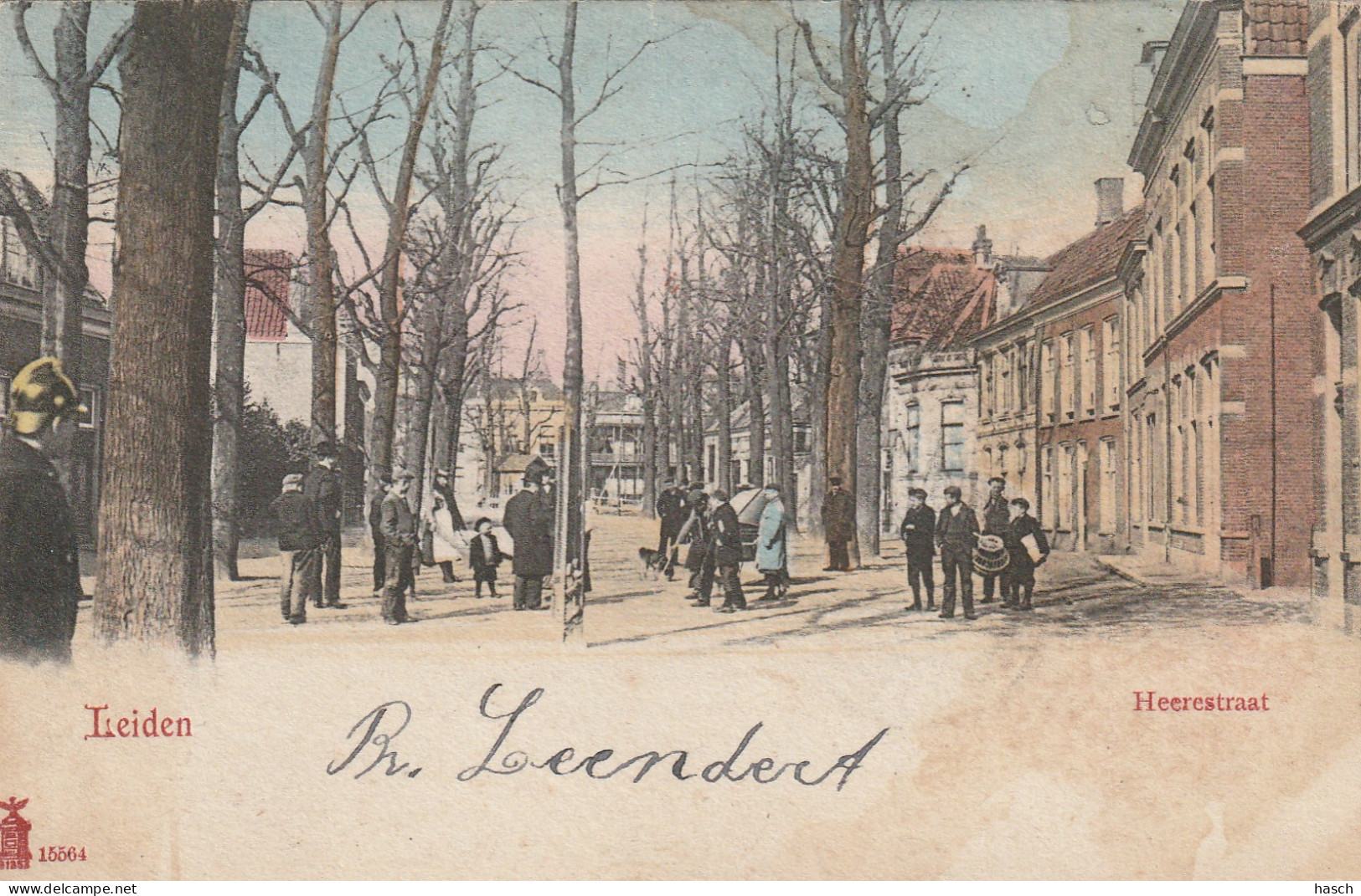 4893378Leiden, Heerestraat. (Poststempel 1904) (Vlekken)  - Leiden
