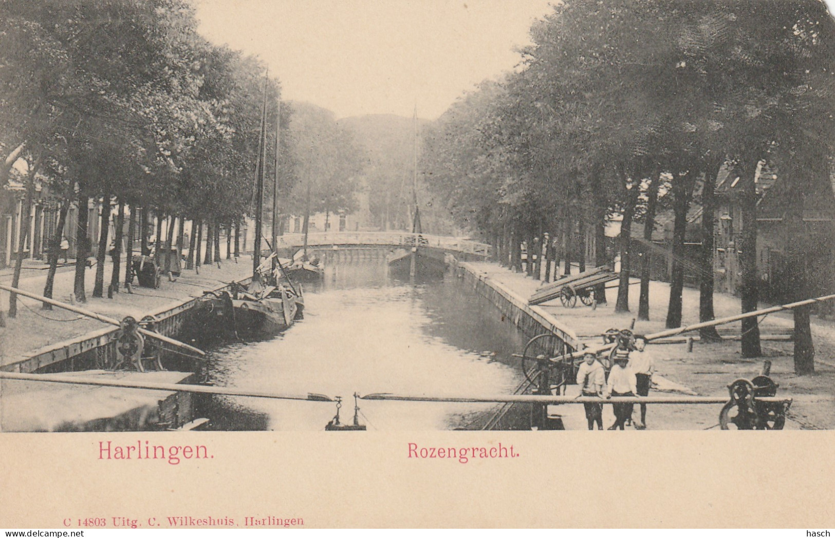 4893422Harlingen, Rozengracht Rond 1900. (Zie Hoek Rechtsboven)  - Harlingen