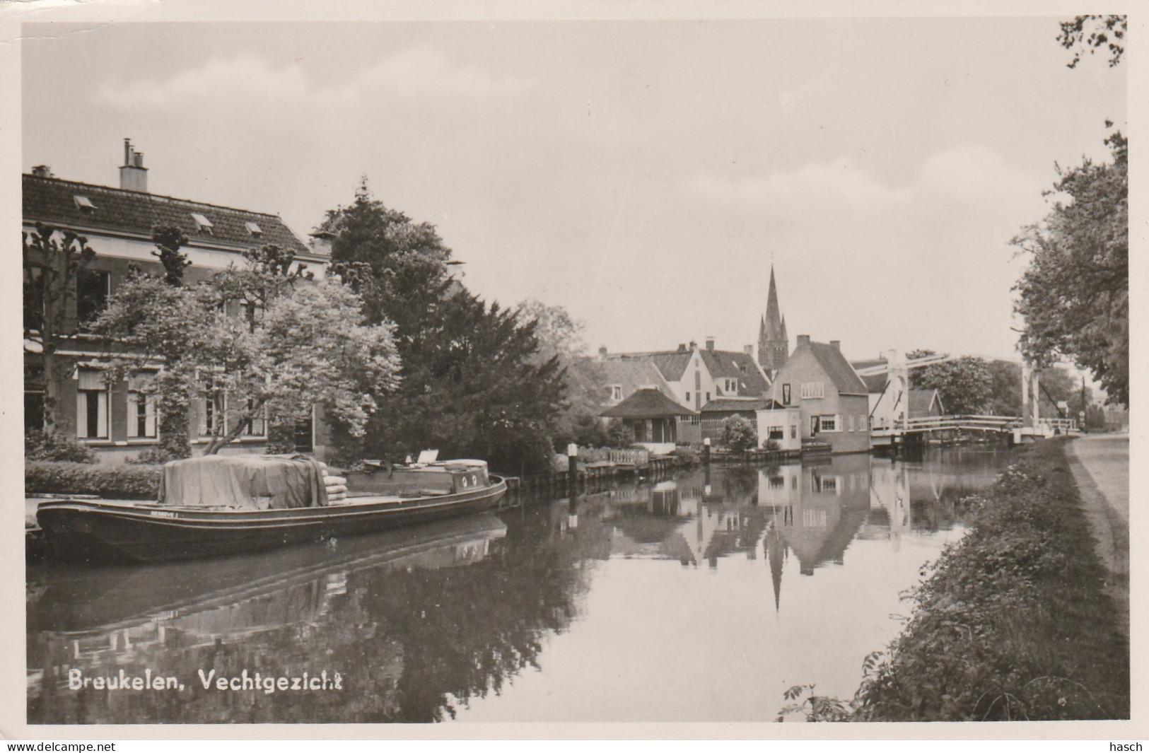 4893440Breukelen, Vechtgezicht. (FOTOKAART) (KLeine Vouwen In De Hoeken)  - Breukelen