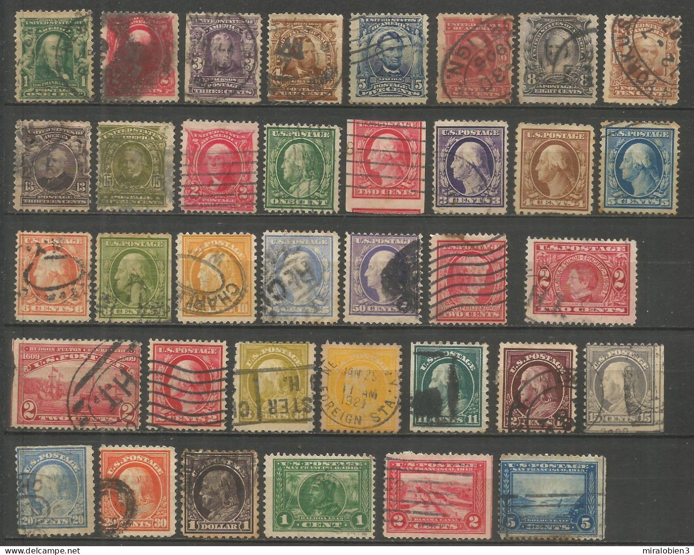 ESTADOS UNIDOS CONJUNTO DE SELLOS USADOS DE LOS AÑOS 1902-1915 - Used Stamps
