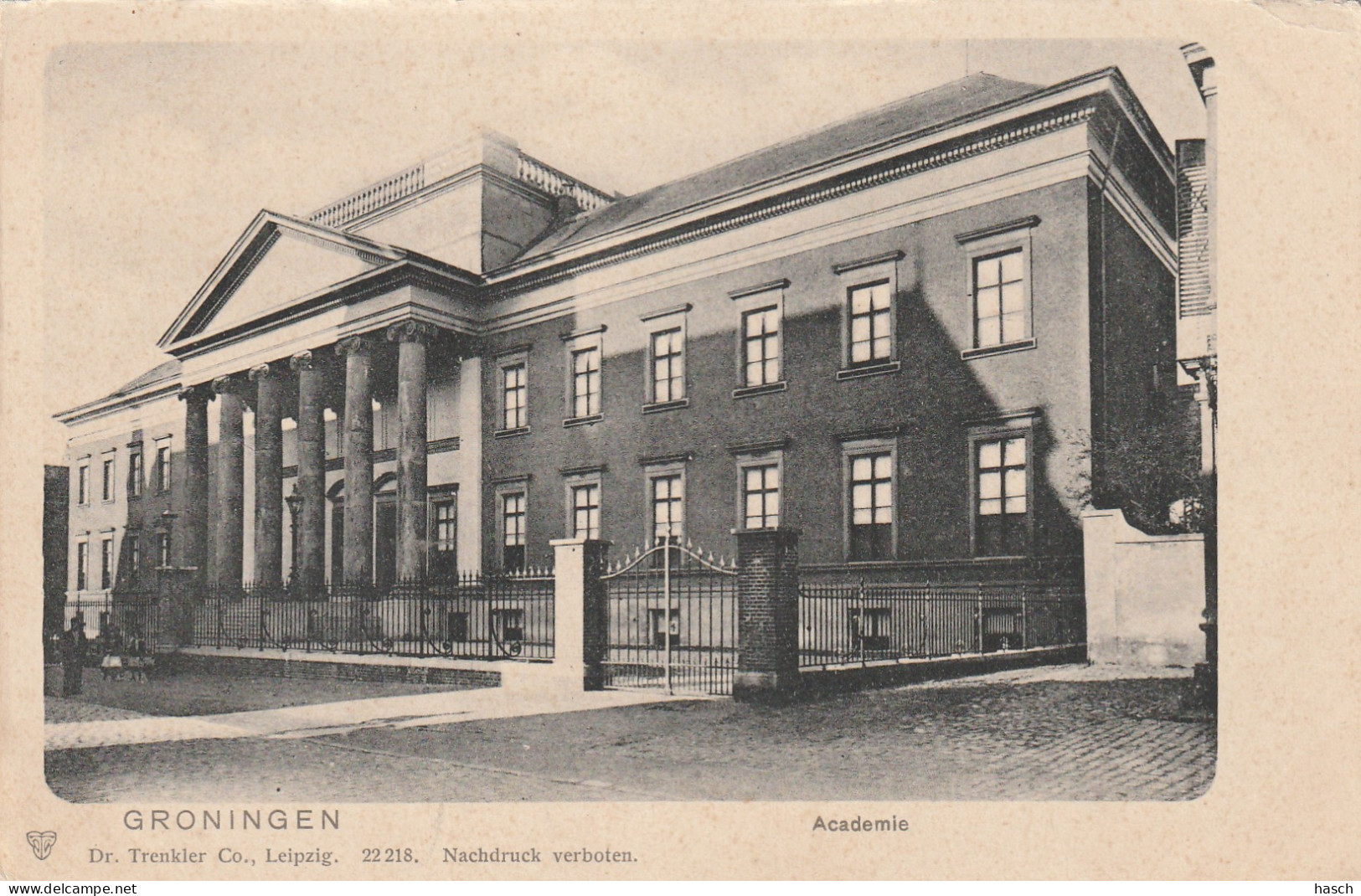 4893525Groningen, Academie Rond 1900.  - Groningen