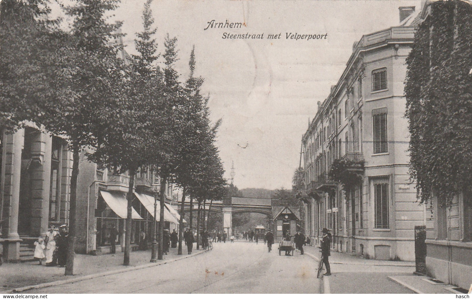 4893527Arnhem, Steenstraat Met Velperpoort. 1909. (Zie Randen En Achterkant)  - Arnhem