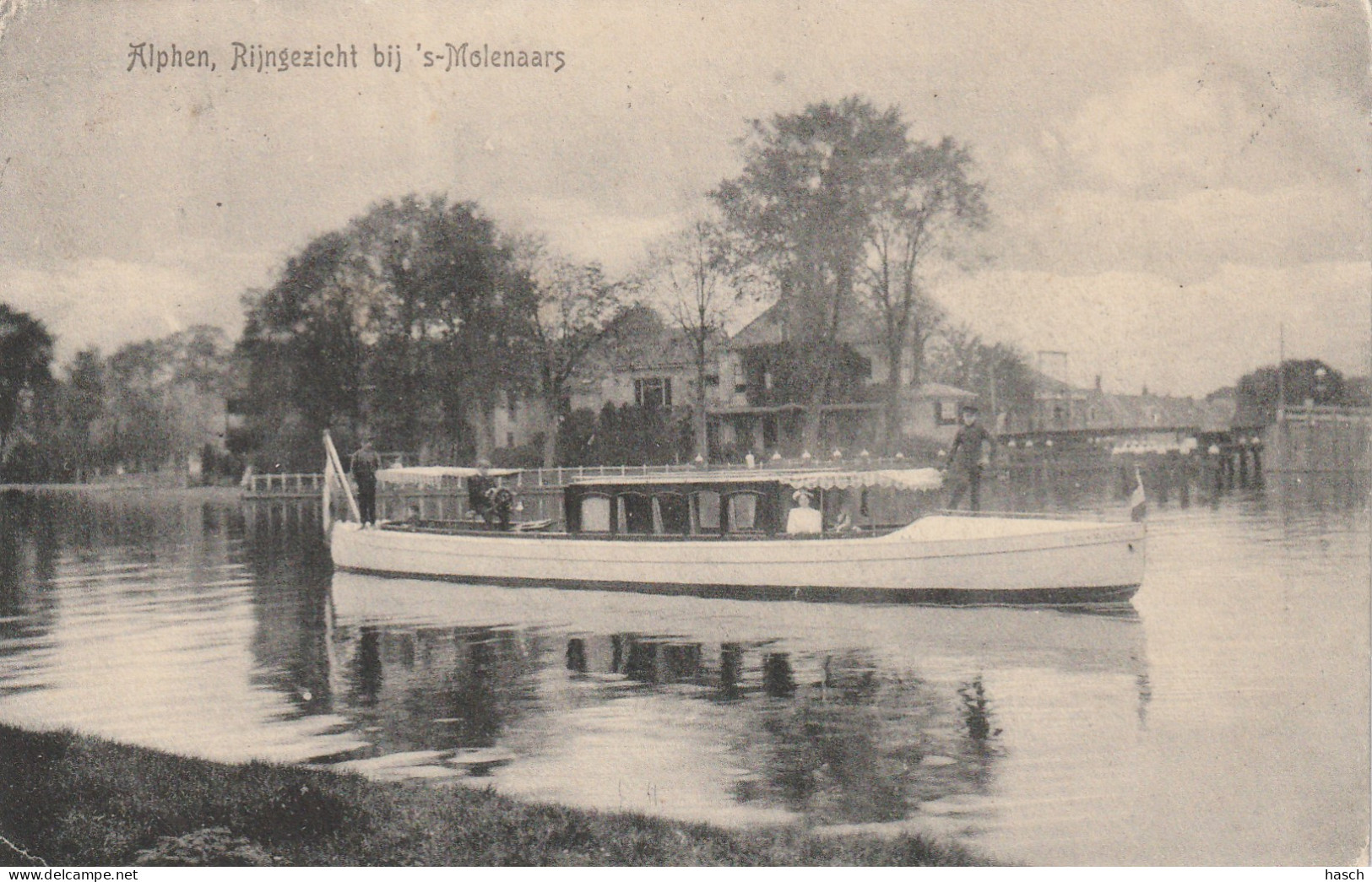 4893540Alphen, Rijngezicht Bij 's Molenaars 1907. (Zie Hoeken)  - Alphen A/d Rijn