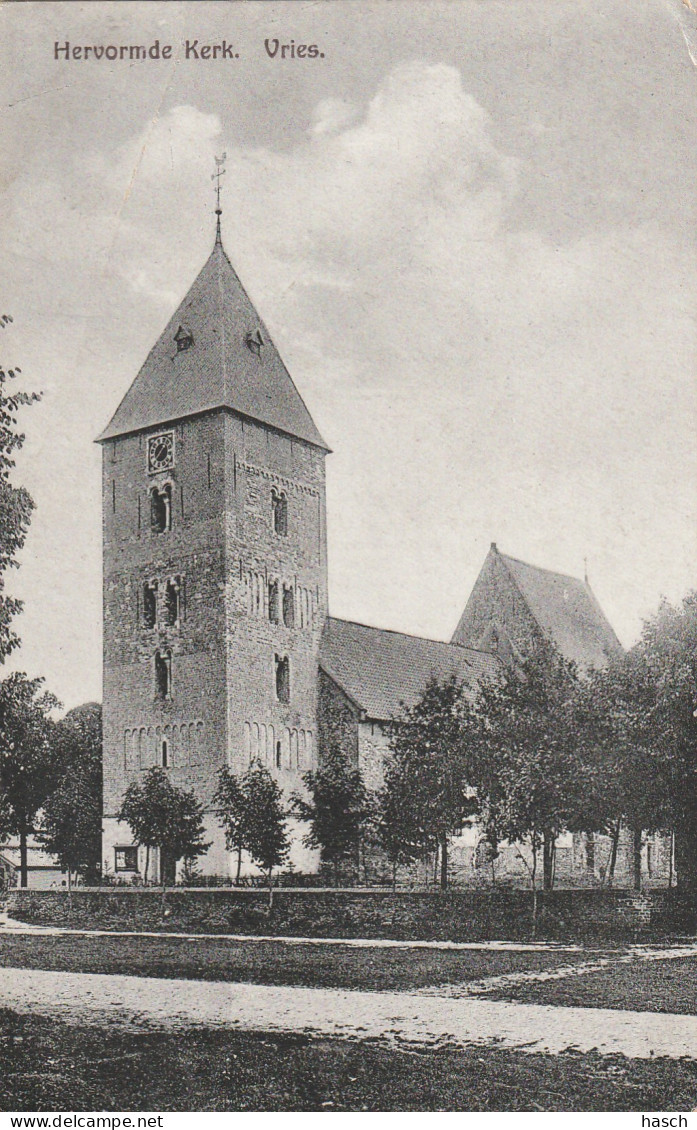 4893579Vries, Hervormde Kerk. (Kleine Vouwen In De Hoeken)  - Vries