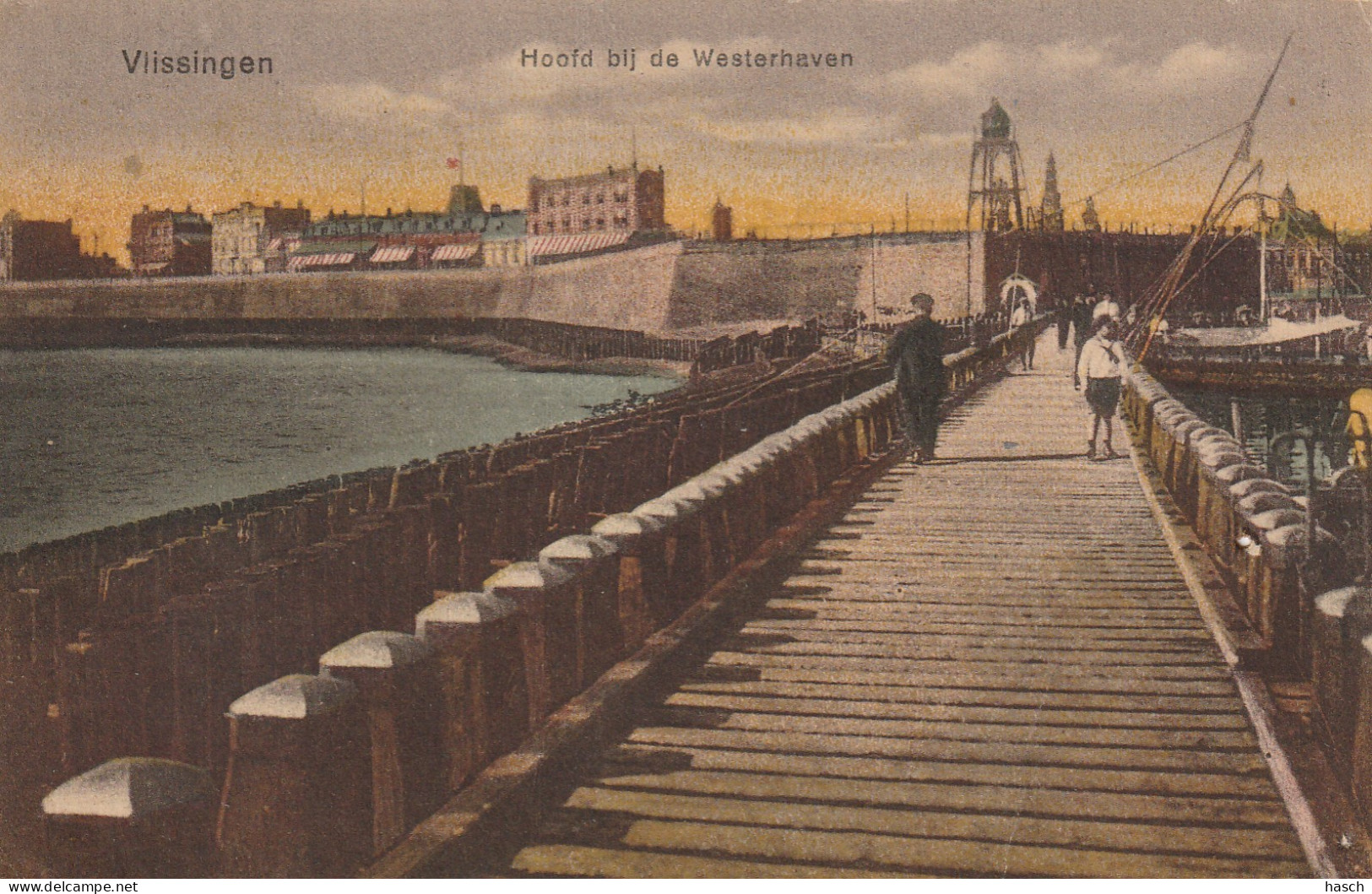 4893585Vlissingen, Hoofd Bij De Westerhaven. 1923. (Rechterkant Twee Punaisegaatjes)  - Vlissingen