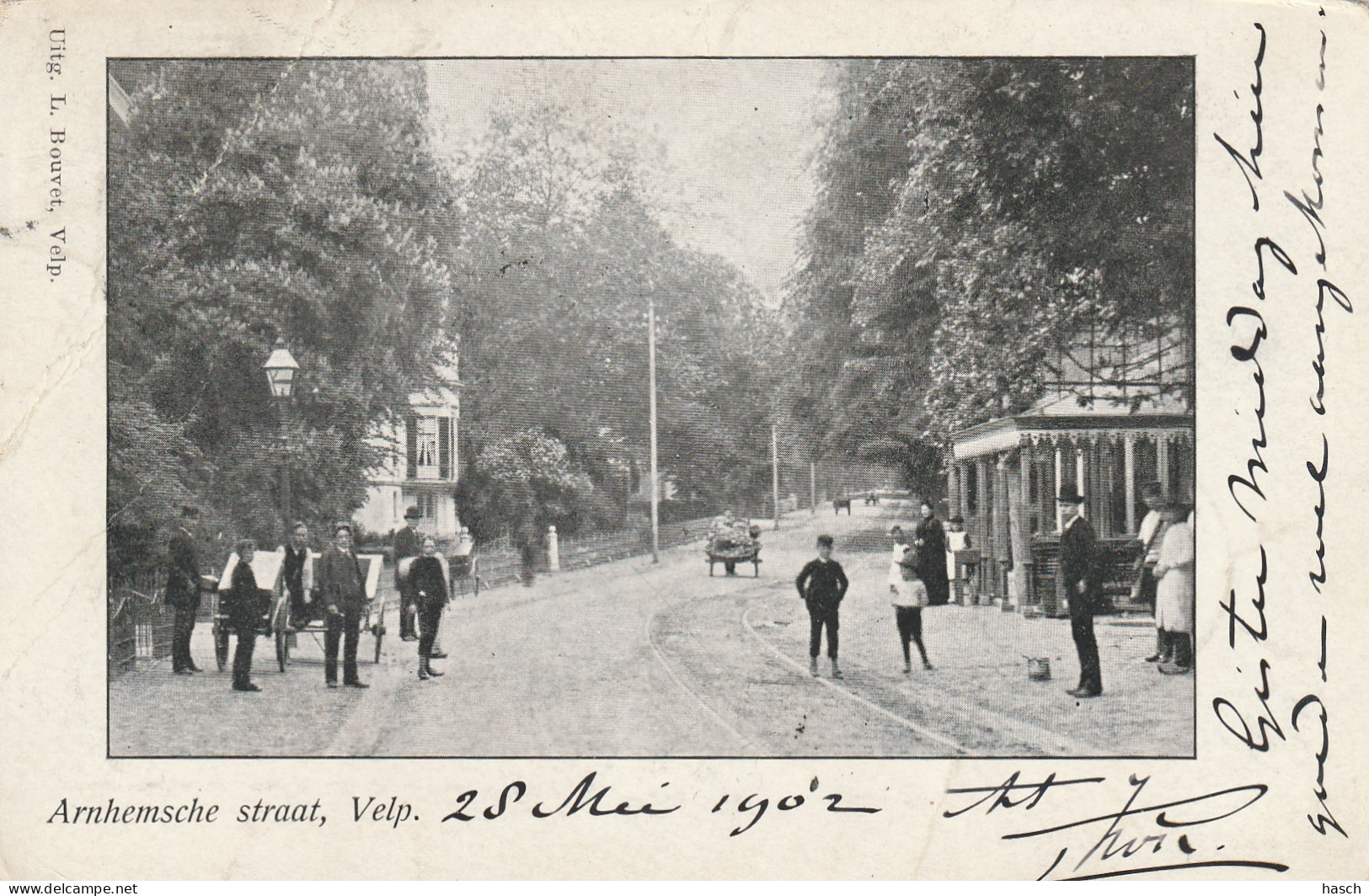 4893605Velp, Arnhemsche Straat. 1902. (Linksboven Een Vouw Zie Achterkant)  - Velp / Rozendaal