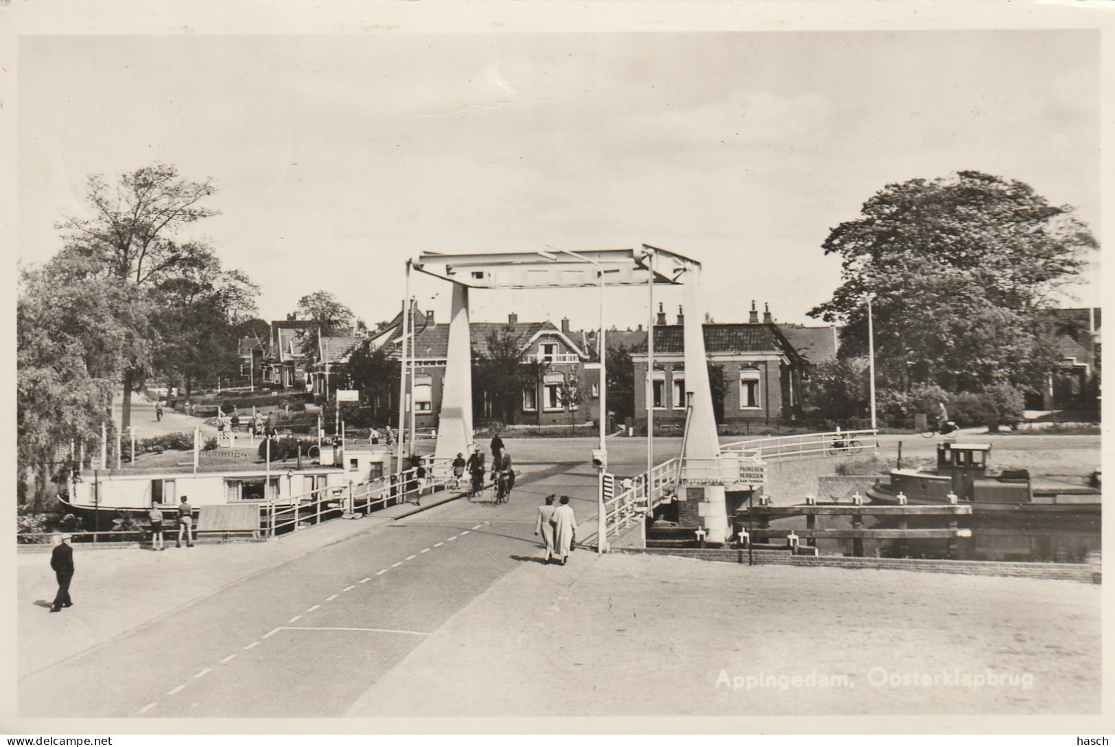 4893654Appingedam, Oosterklapbrug. (FOTOKAART) (Vouw Zie Achterkant)  - Appingedam