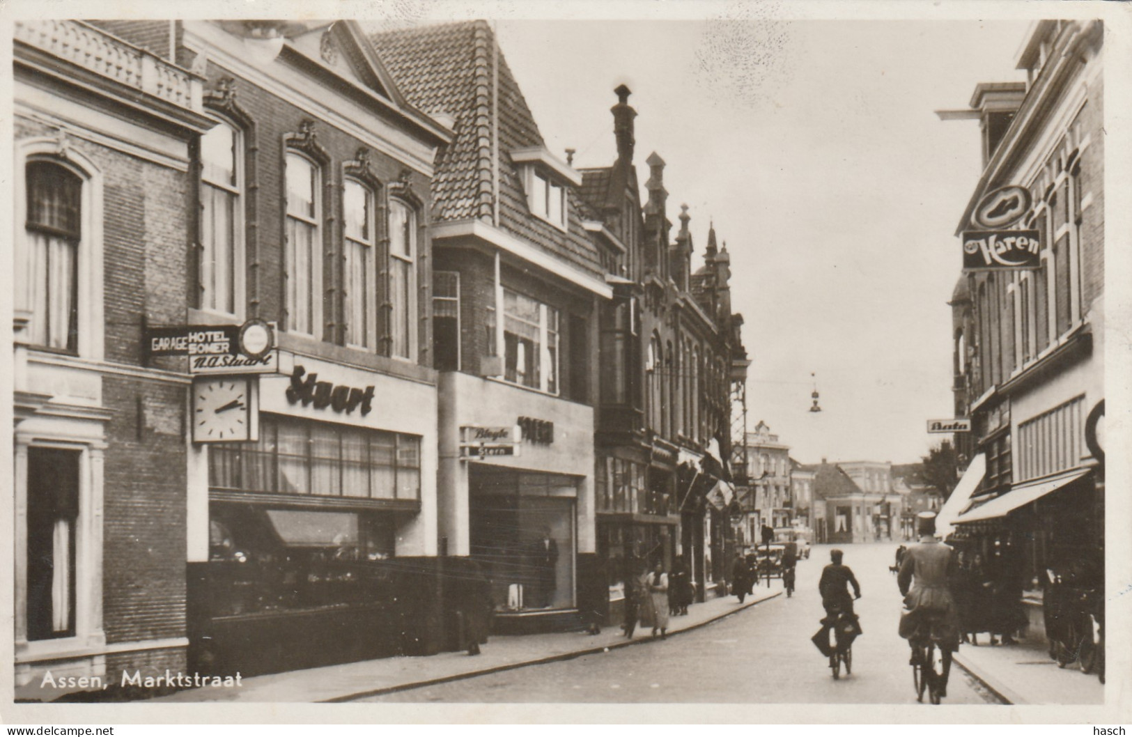 4893655Assen, Marktstraat. (FOTOKAART)  - Assen