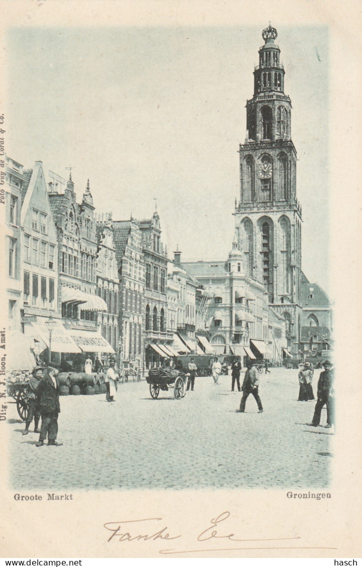 4893665Groningen, Groote Markt Rond 1900  - Groningen