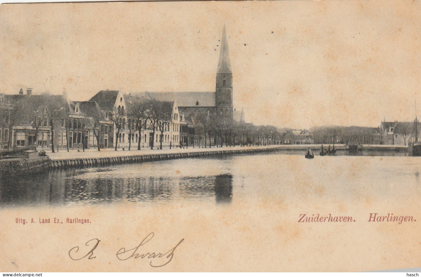 4893683Harlingen, Zuiderhaven Rond 1900.   - Harlingen