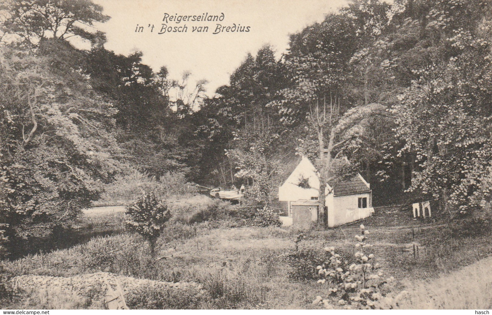 4893706Naarden, Reigerseiland In 't Bosch Van Bredius. 1916.  - Naarden