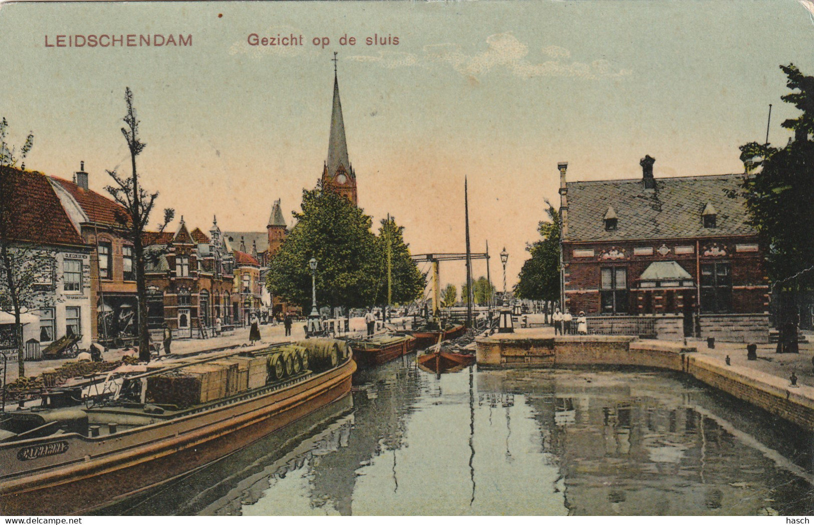 4893708Leidschendam, Gezicht Op De Sluis. (Poststempel 1908)  - Leidschendam