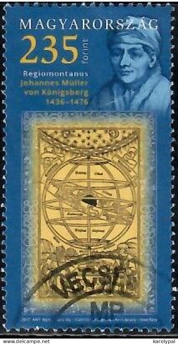 Hungary, 2017 Used, Johannes Müller Von Königsberg (1436-1476) Mi. Nr.5877, - Used Stamps