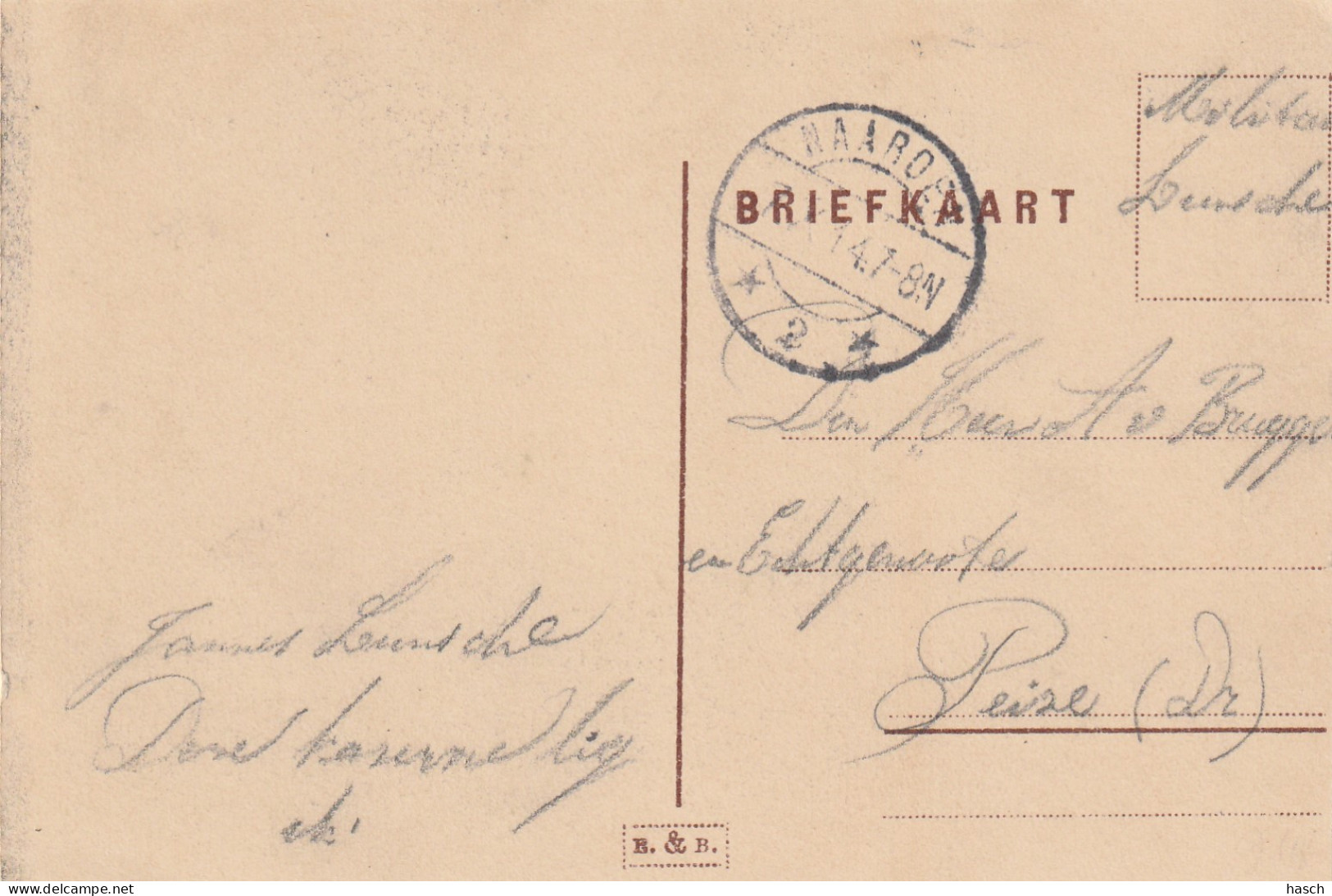 489233Naarden, Kazerne Weeshuis. (Poststempel 1914)  - Naarden