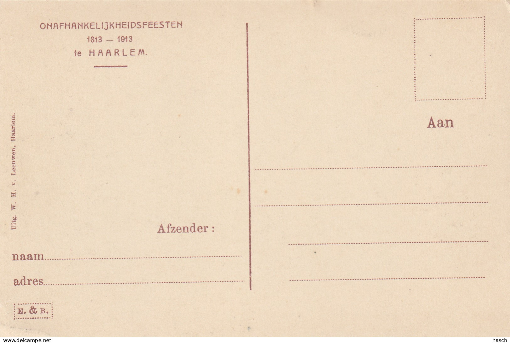 489267Haarlem, Onafhankelijkheidsfeesten 1813 – 1913 Te Haarlem.  - Haarlem