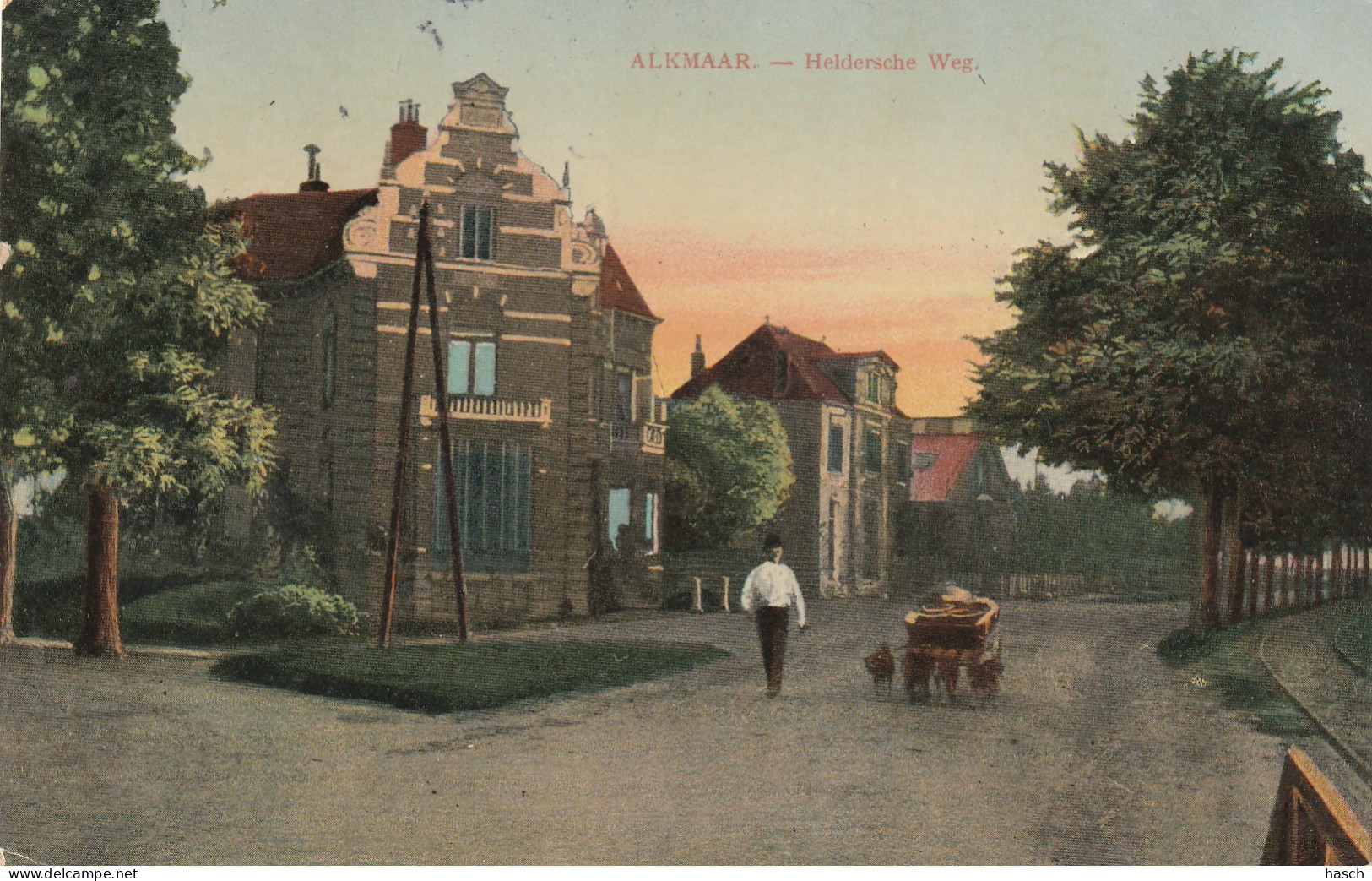 4892106Alkmaar, Heldersche Weg. (Langebalk Poststempel 1912) (Zie Hoeken, Linker Bovenkant Een Vouwtje)  - Alkmaar