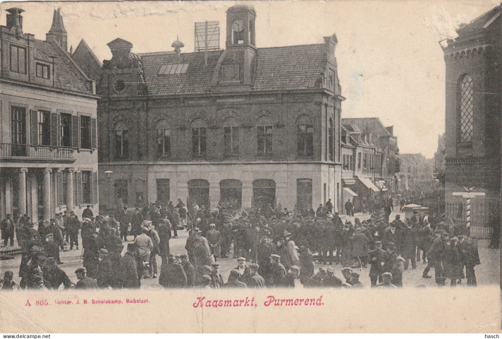 4892175Purmerend, Kaasmarkt. 1906. (Zie Hoeken En Randen)  - Purmerend