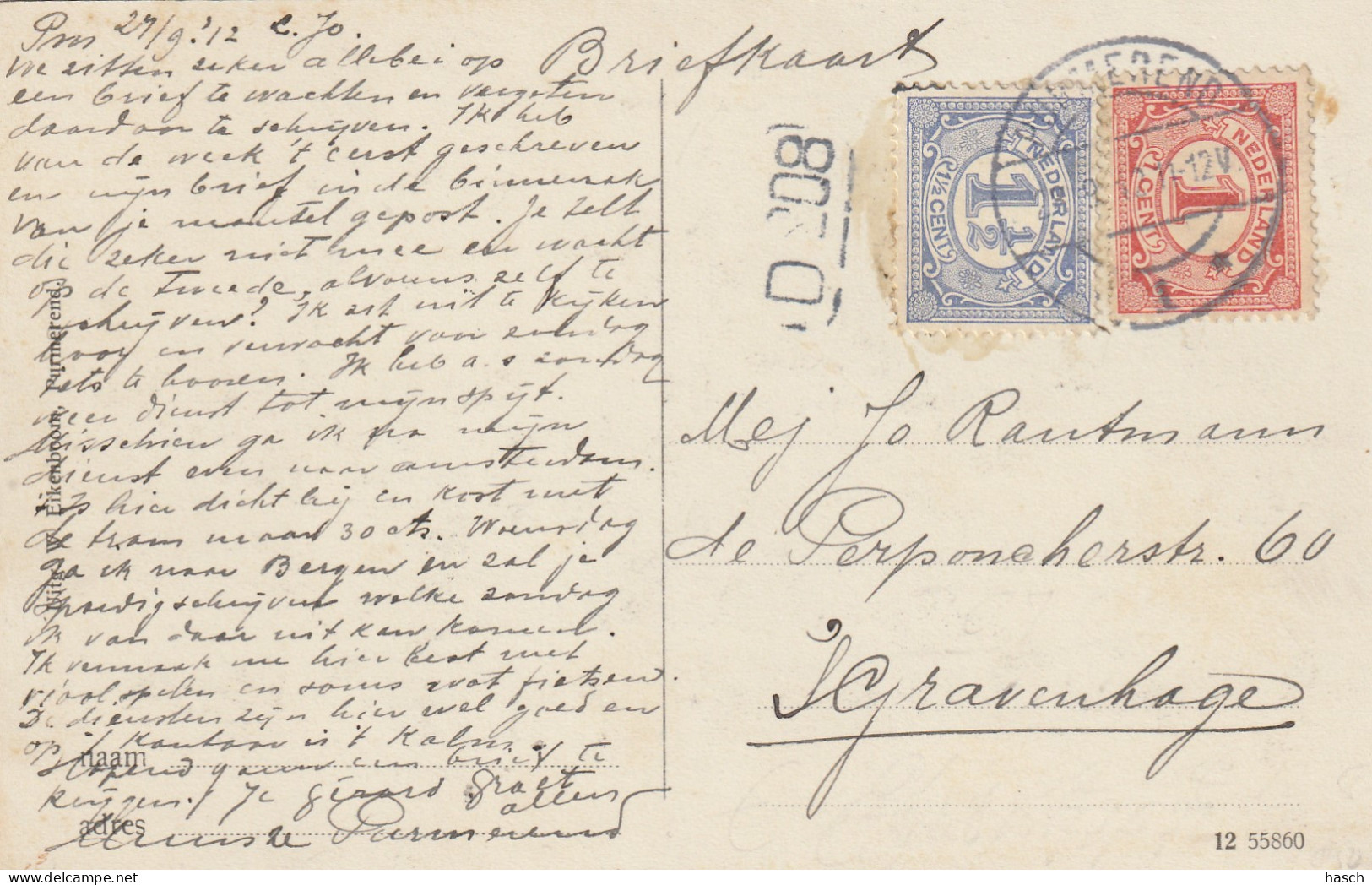 4892197Purmerend, Afslagmarkt. (Langebalk Stempel 1912)  - Purmerend