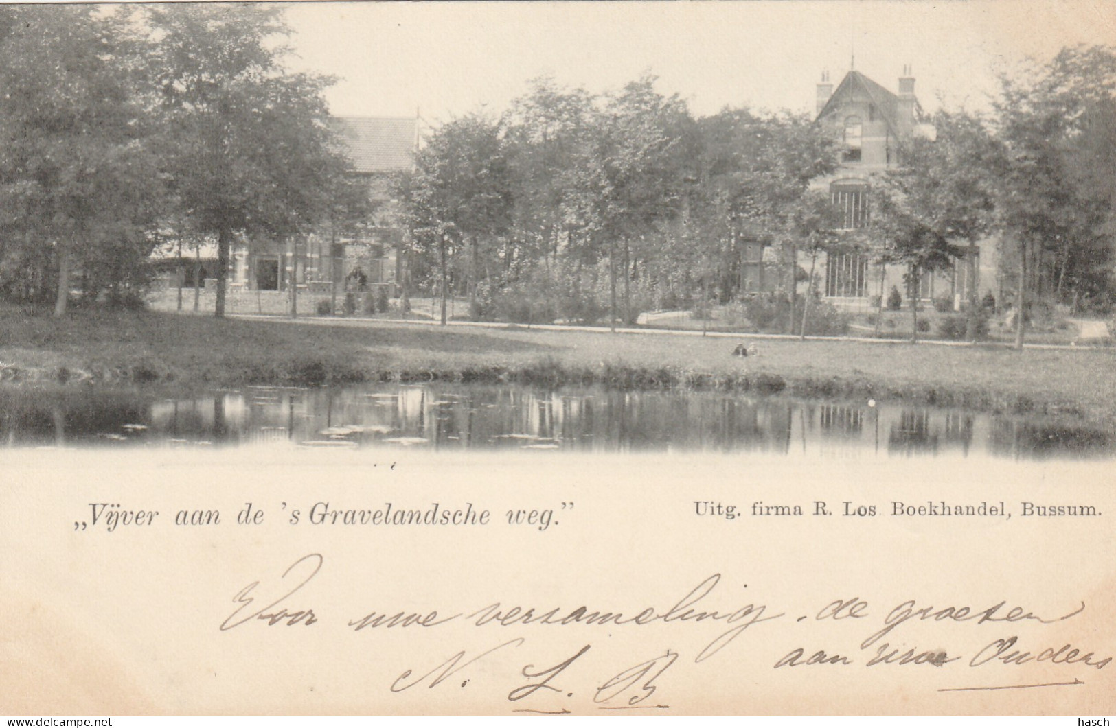 4892211Bussum, Vijver Aan De 's Gravelandsche Weg. (Poststempel 1900)  - Bussum