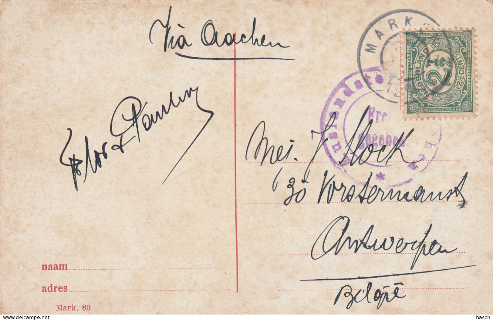 4892243Marken, (Censuur Stempel) (Zie Randen)  - Marken