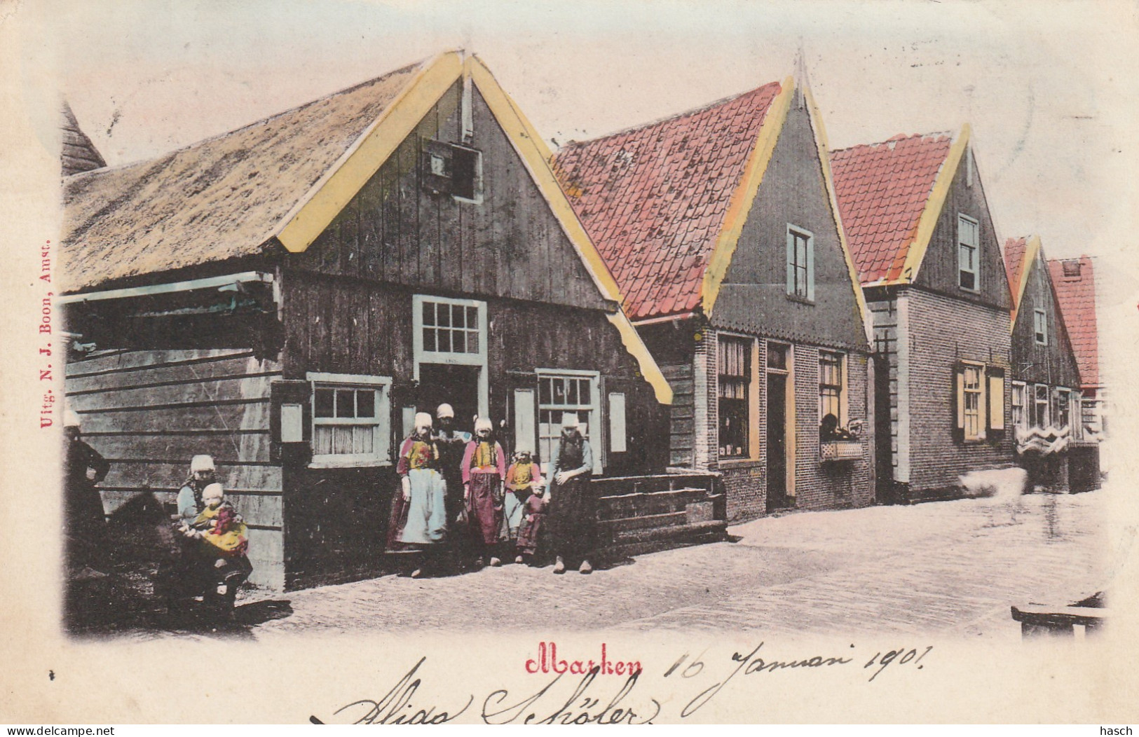 4892245Marken, (Kleinrond Stempel 1901)  - Marken