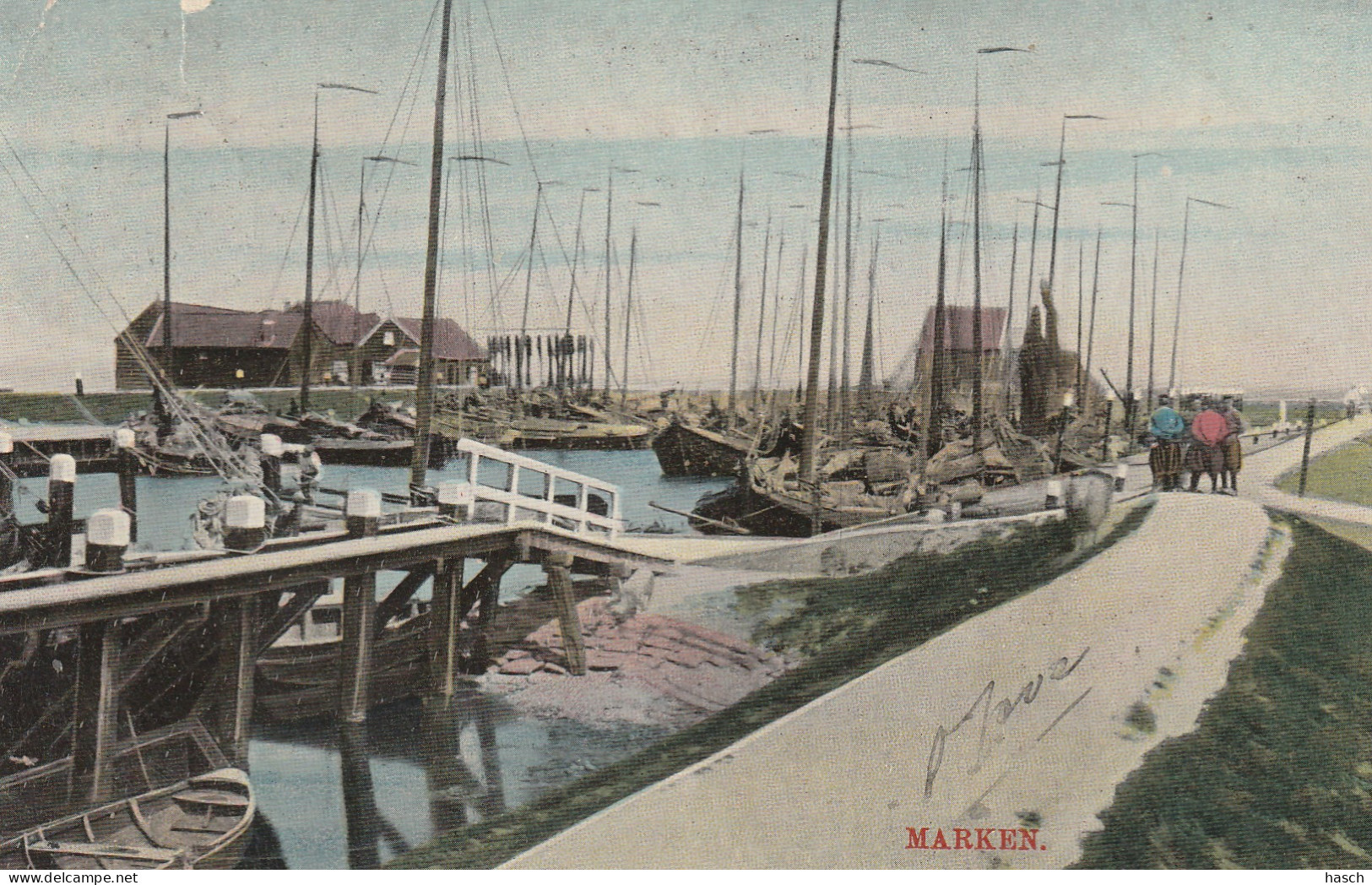 4892247Marken, (Traject Kleinrond Stempel Amsterdam Emmerich 1905) (Zie Randen)   - Marken