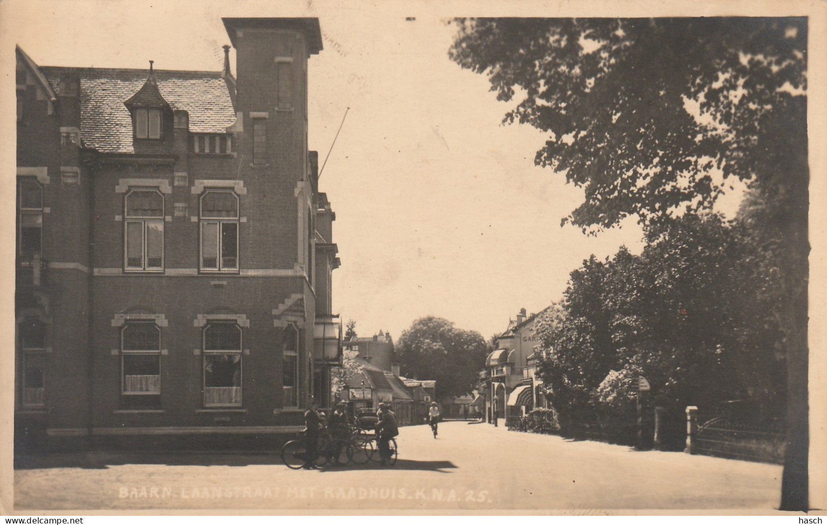 4892269Baarn, Laanstraat Met Raadhuis. (FOTOKAART)  - Baarn