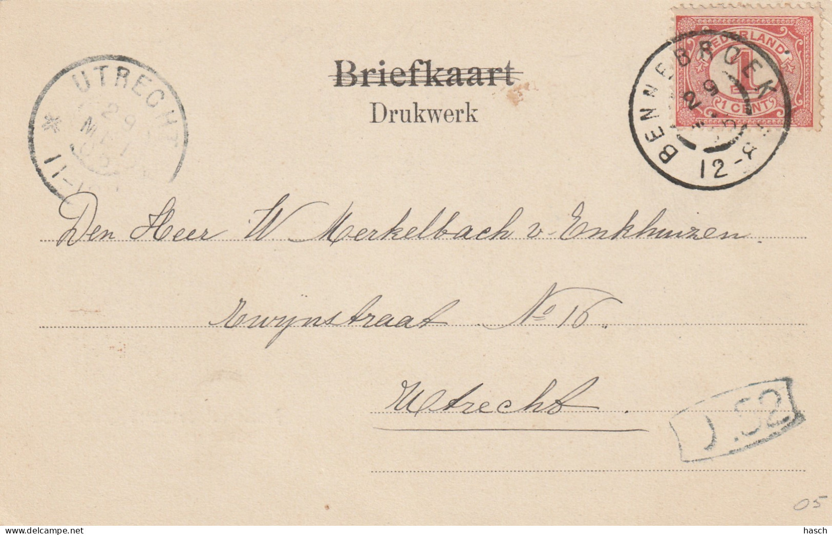 4892281Bennebroek, Pensionnat Du Sacre Coeur. (Poststempel 1906)  - Sonstige & Ohne Zuordnung