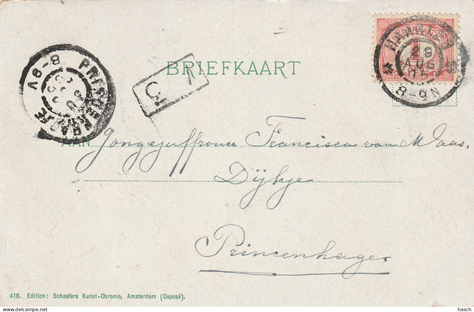 4892283Haarlem, Amsterdamsche Poort Bij Avond. (Poststempel 1905) (Zie Randen)  - Haarlem