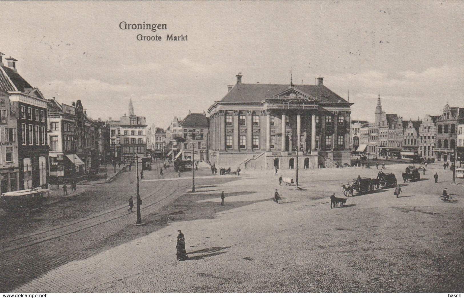 4892296Groningen, Groote Markt. (Langebalk Stempel)  - Groningen