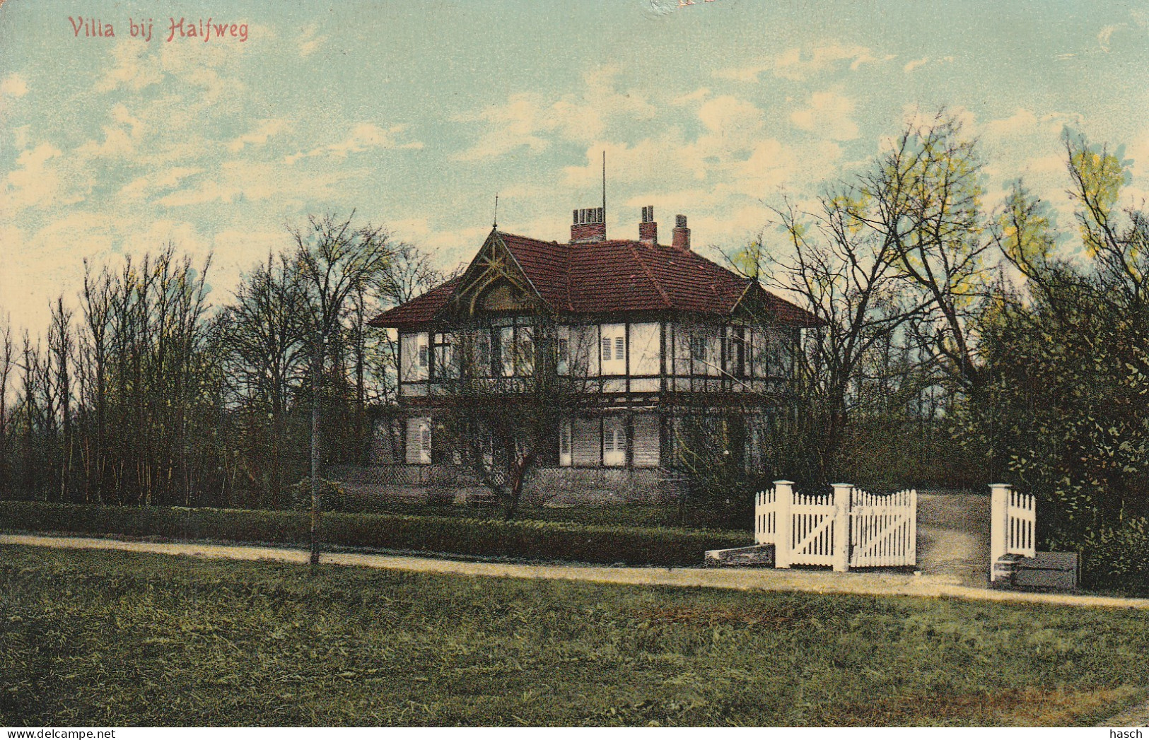 4892302Halfweg, Villa Bij Halfweg.(Langebalk Stempel 1910)  - Sonstige & Ohne Zuordnung