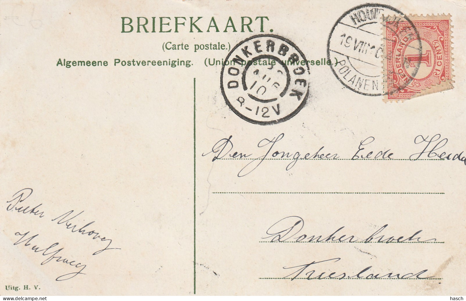 4892302Halfweg, Villa Bij Halfweg.(Langebalk Stempel 1910)  - Sonstige & Ohne Zuordnung