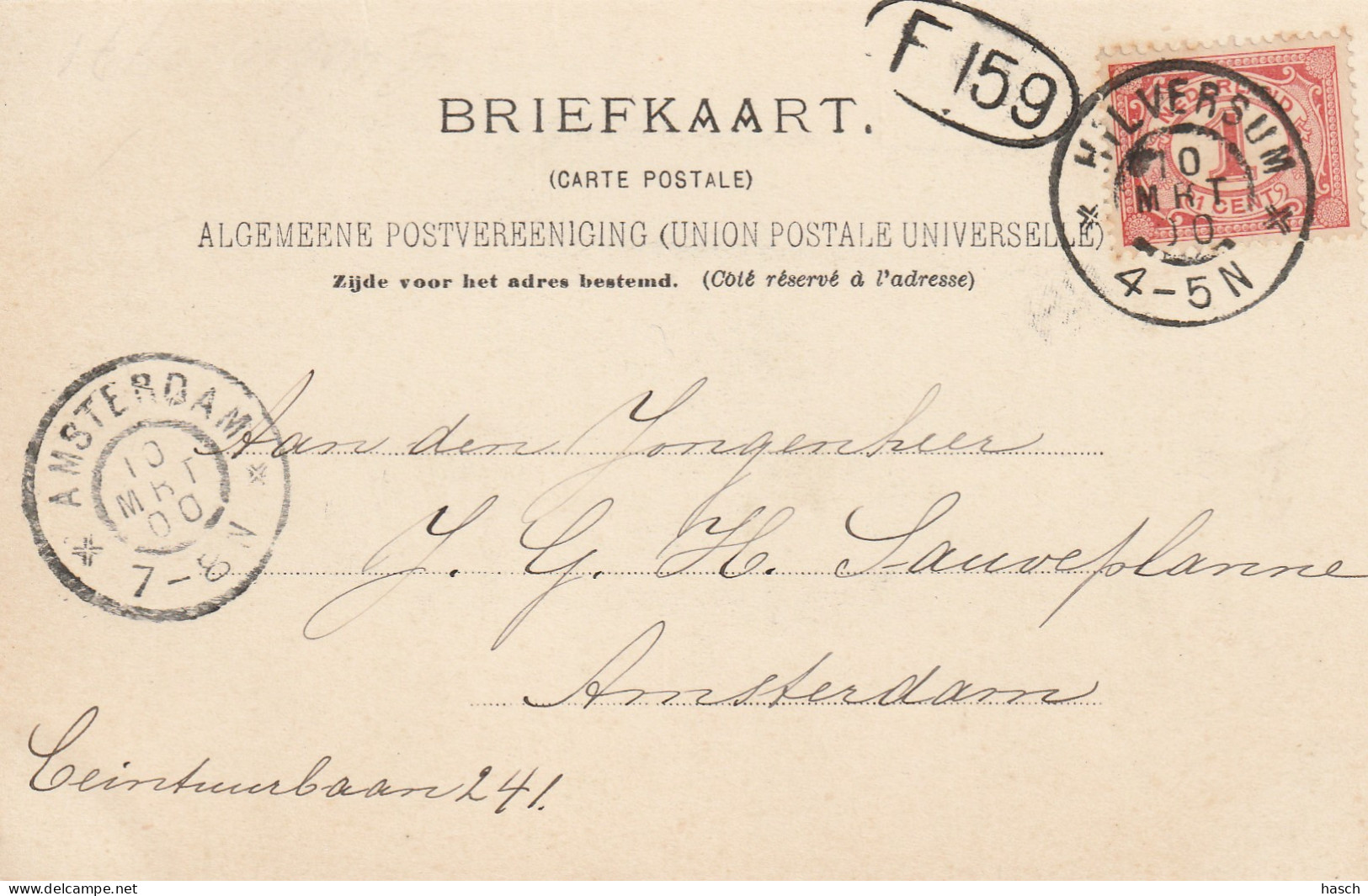 4892325Hilversum, Op Heideweg Lage Vuursche. (Poststempel 1900)  - Hilversum