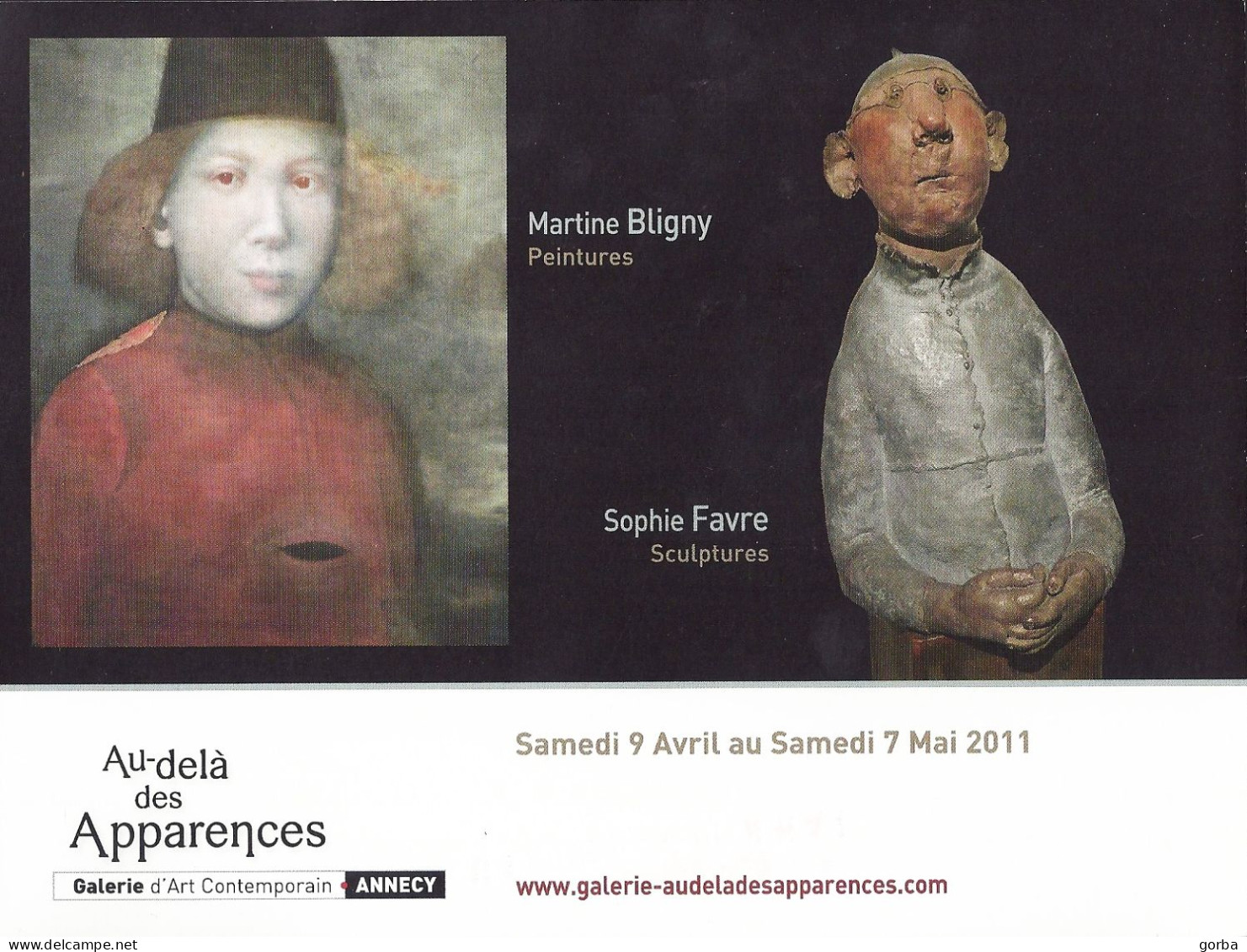 *CPM - Vernissage Exposition Peintures Martine BLIGNY Et Sculptures Sophie FAVRE -  Galerie à ANNECY (74) - Expositions