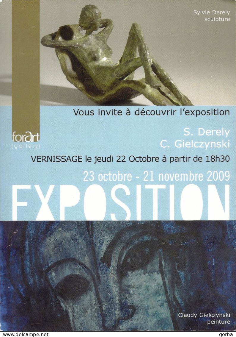 *CPM - Exposition Peintures Claudy GIELCZYNSKI, Sculptures Sylvie DERELY - Galerie FOR ART à LILLE (59) - Expositions