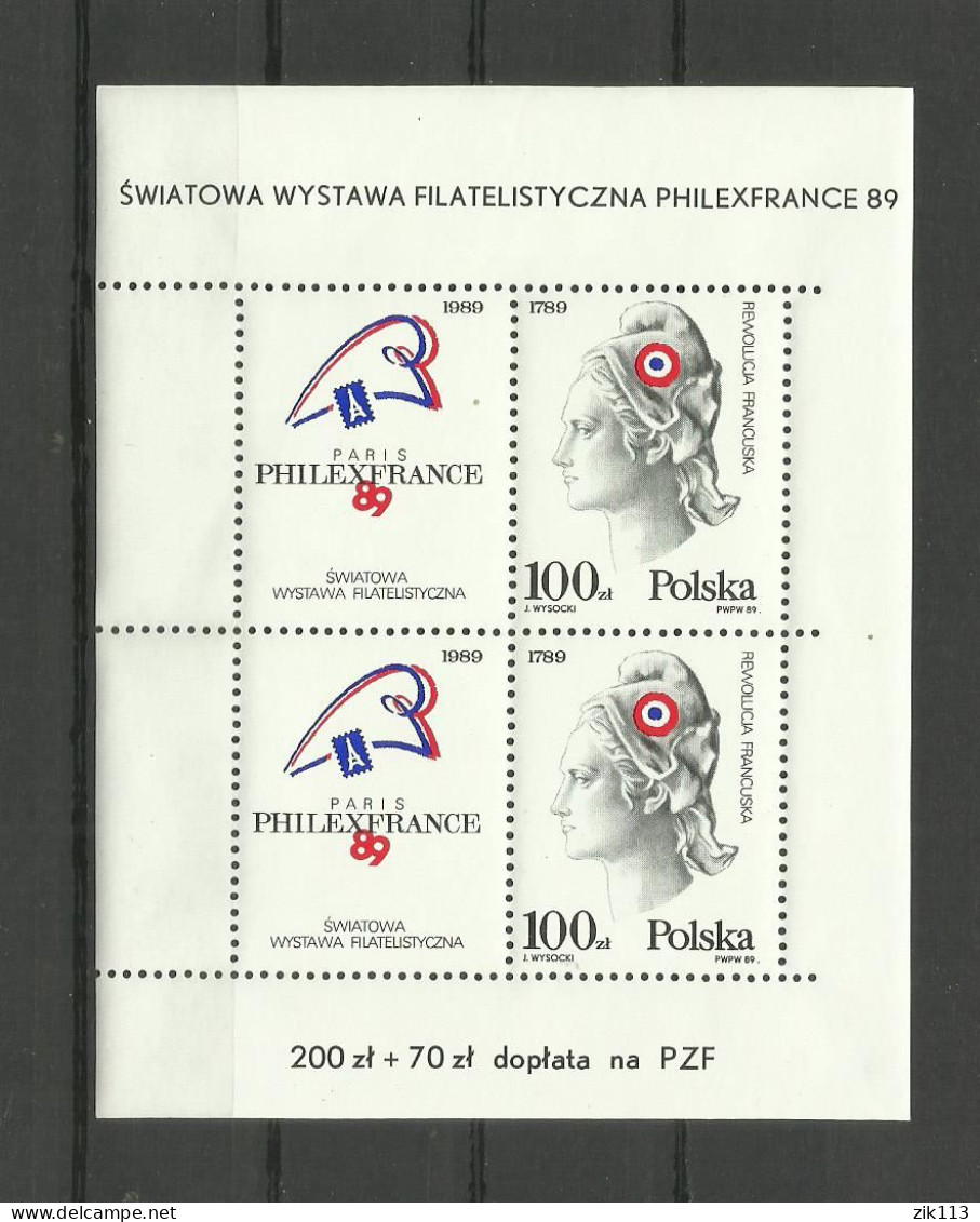 POLAND  1989 - RIGHT  MARGIN  WITHOUT  PERFORATION,  MNH - Errors & Oddities