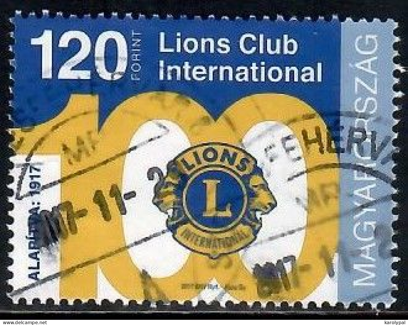 Hungary, 2017 Used, 100th Anniversary Of The Lions Clubs International Mi. Nr.5881, - Gebruikt