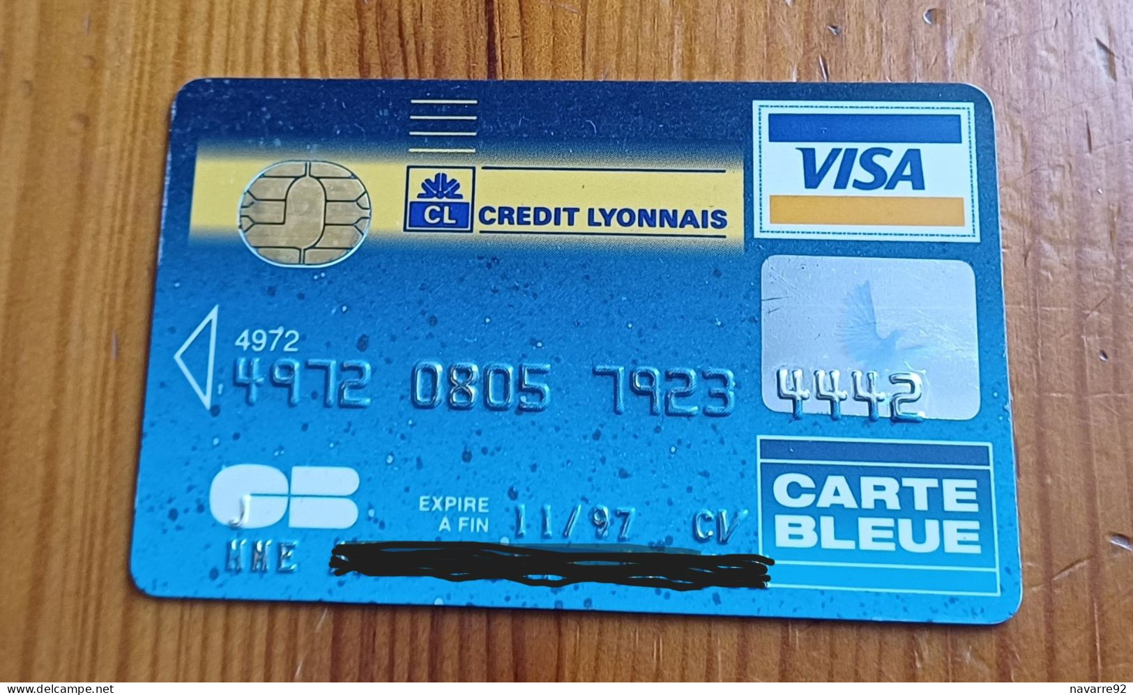 ANCIENNE CARTE A PUCE BANCAIRE CREDIT LYONNAIS ANNEES 90 !!! - Disposable Credit Card