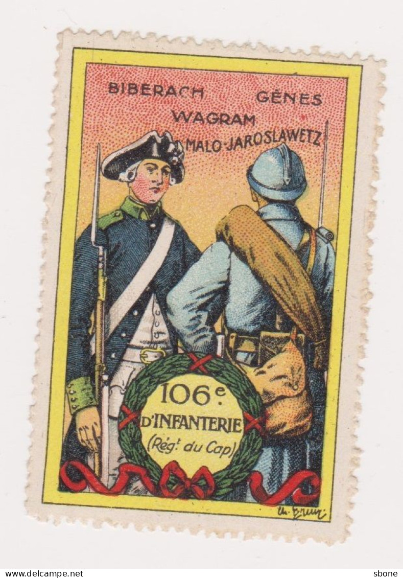Vignette Militaire Delandre - 106ème Régiment D'infanterie - Vignettes Militaires