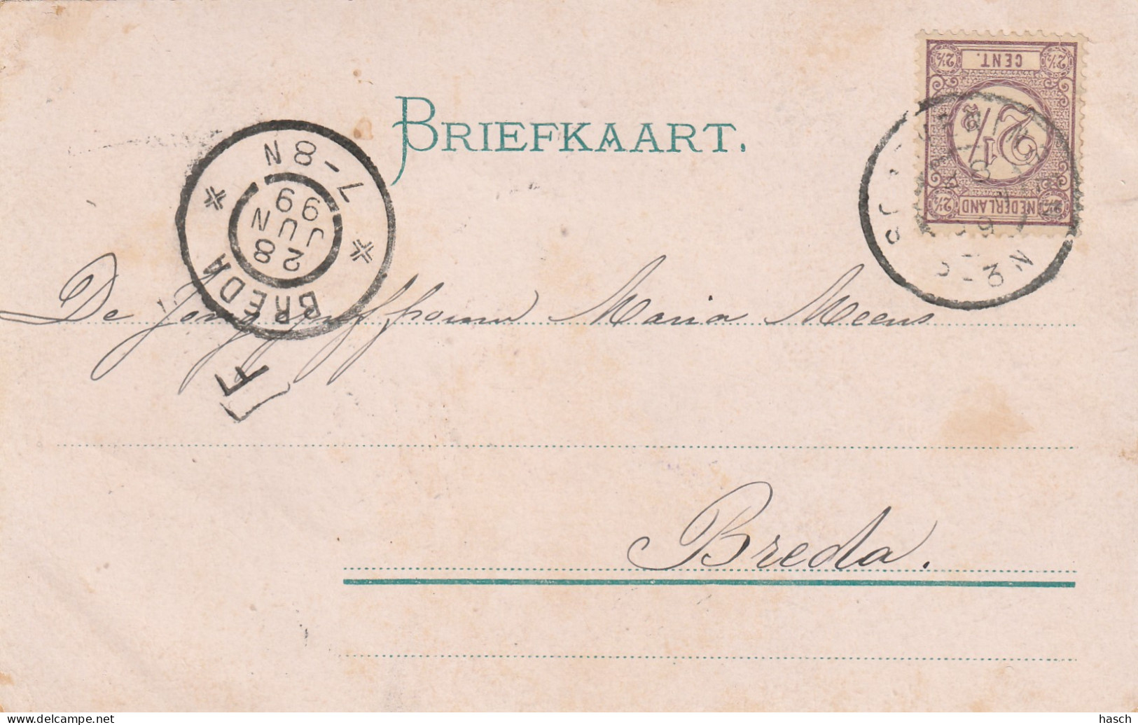 489724verstuurd Vanaf Scheveningen Naar Breda. 1899.   - Scheveningen