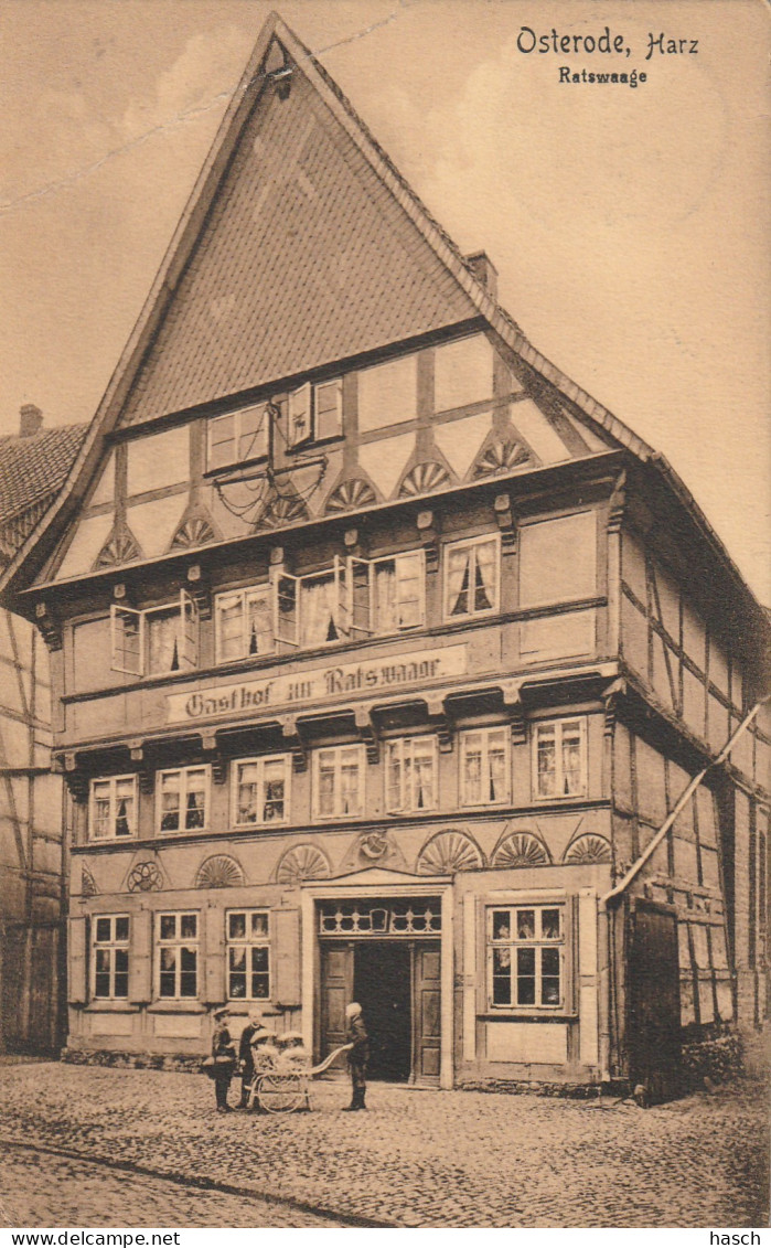 489754Osterode, Ratswaage. 1910. (a Fold In The Upper Left Corner)  - Osterode