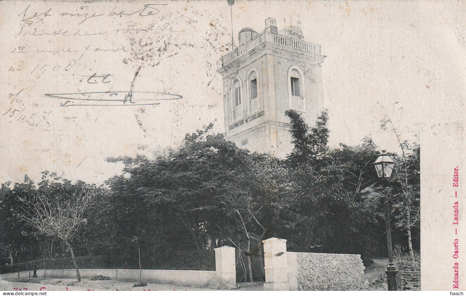 489764Loanda, Observatory Meteorológico De Angola. 1907.  - Angola