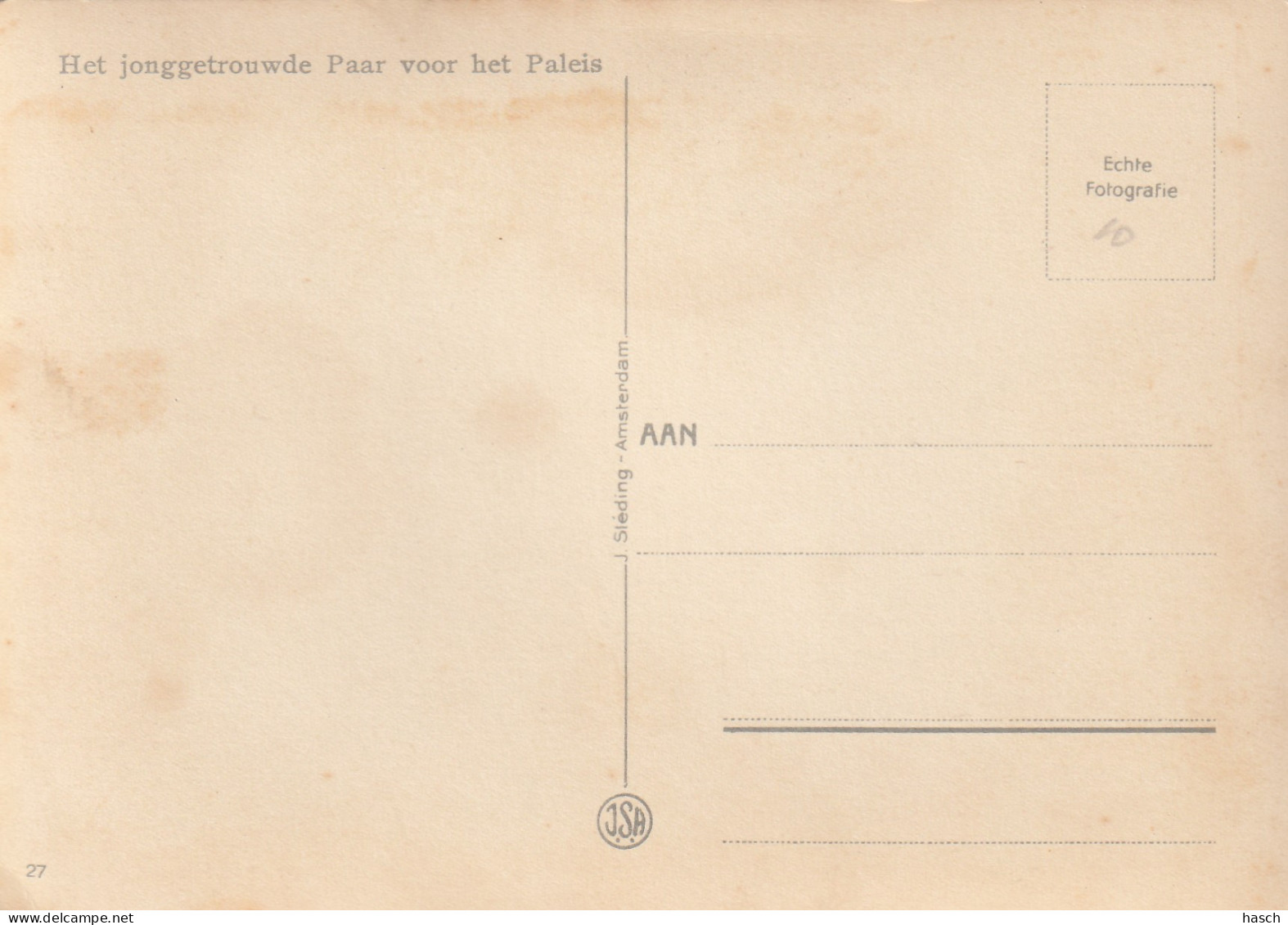 4897133Prinses Juliana En Prins Bernhard Treden In Het Huwelijk: 7 Januari 1937. 15 X 10,5.  - Königshäuser