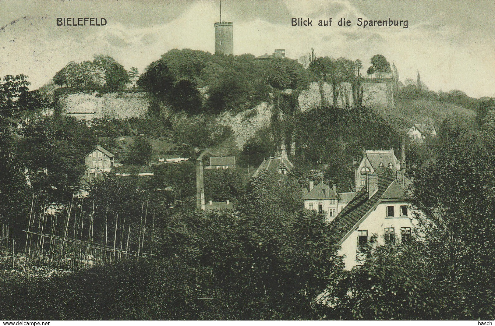 4897167Bielefeld, Blick Auf Die Sparenburg. 1910.   - Bielefeld