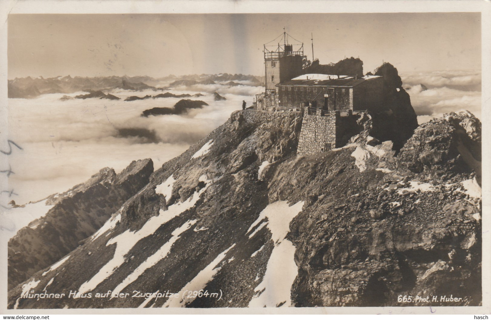 4897 214 Münchner Haus Auf Der Zugspitze. 1932. (FOTOKAART)   - Zugspitze