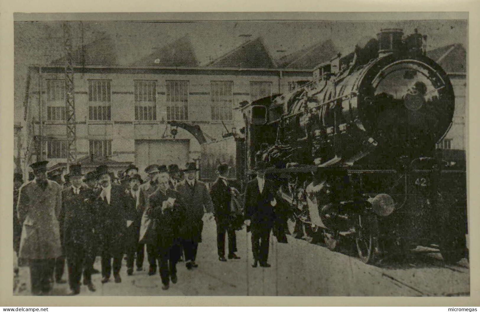 Reproduction - Société Cockerill Seraing - Roi Albert (?) - Exposition Liège 1930 ? - Treni