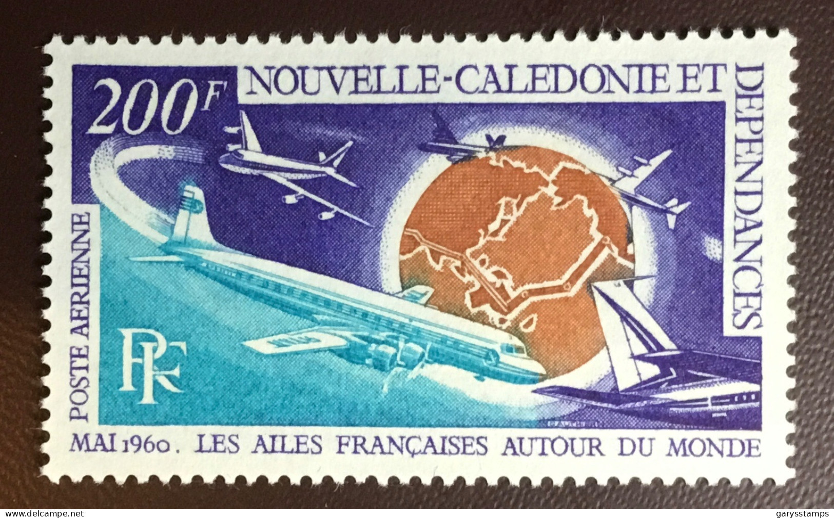 New Caledonia Caledonie 1970 Round The World Air Service MNH - Neufs