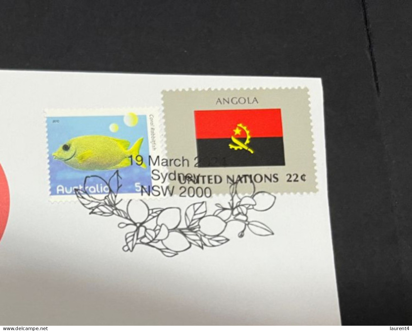 19-3-2024 (3 Y 28) COVID-19 4th Anniversary - Angola - 19 March 2024 (with Angola UN Flag Stamp) - Ziekte