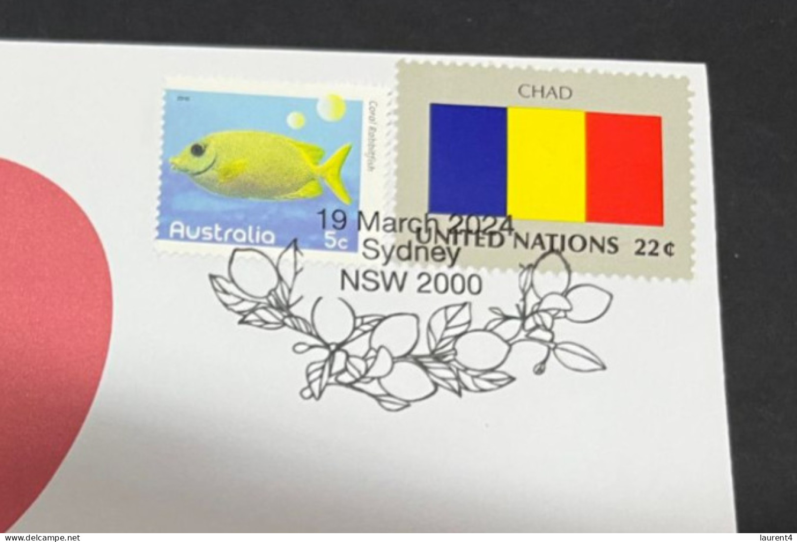19-3-2024 (3 Y 28) COVID-19 4th Anniversary - Chad - 19 March 2024 (with Chad UN Flag Stamp) - Ziekte