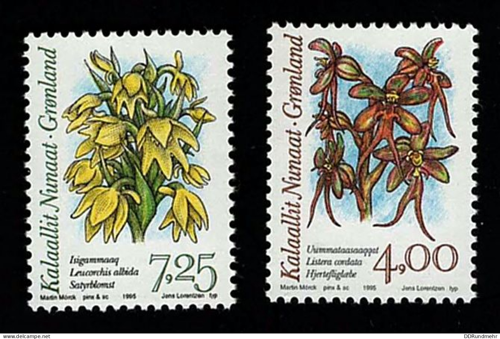 1995 Orchids Michel GL 256 - 257 Stamp Number GL 279 - 280 Yvert Et Tellier GL 244 - 245 Xx MNH - Neufs